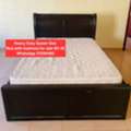 BHD 45, ✅️ Heavy Duty Queen Size Bed With Mattress For Sale In Good Condition With Delivery