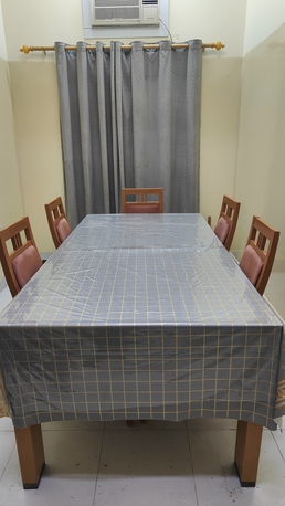 Salmaniya, Furniture, BHD 30,  DINING TABLE GLASS TOP 6 SEATER WITH 4 CHAIRS