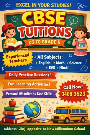 Umm Al Hassam, Lessons Offered, CBSE Primary Tutions