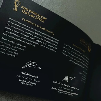 Manama, Collectibles, BHD 12,  Official FIFA Commemorative Bank Notes