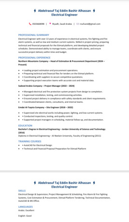 Jubail, Job Seekers, Electrical Engineer