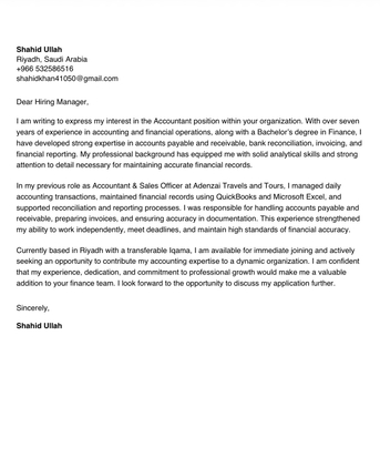 Riyadh, Job Seekers, Accountant Officer