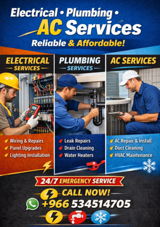 Riyadh, Air Conditioning, ☀️ Beat The Riyadh Heat! Stay Cool- Air Conditioning, Electrical And Plumbing❄️