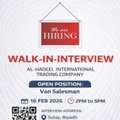 Walk In Interview In Riyad For Van Salesman