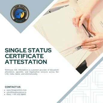 Dubai, Legal, Get Single Status Certificate Attestation