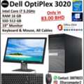 BHD 83,  Dell Core I7 3.2GHz PC Set 19" Monitor 16GB Ram 512GB SSD Win 11 Pro & Office 2024 Ready