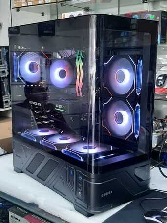Jeddah, Computers, SAR 4150,  Gaming PC RGB I5 14th Gen. RTX 5060 8gb Ram 16gb SSD512+500gbHD With LGMonitor 27inch 180h