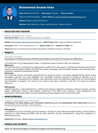 Jeddah, Job Seekers, Biotechnologist
