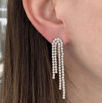Miami, Jewelry, Elegant Diamond Earrings Dangle | Real Diamond Drop Earrings By Alev Jewelry