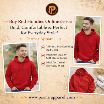 New York, Business, Buy Red Hoodies Online &ndash; Shop Now At Parmar Apparel