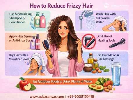 Bangalore, Creative, How To Reduce Frizzy Hair &ndash; Easy Tips For Smooth & Shiny Hair