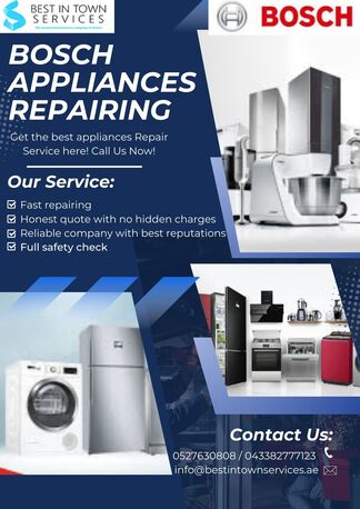 Dubai, Appliance Repair, Bosch Appliances Repairing Service Alqouz 4 Dubai
