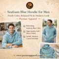 Seafoam Blue Hoodie For Men By Parmar Apparel