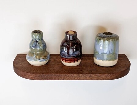 New York, Furniture, Artful Curved Floating Shelf Meets Rounded Shelving Magic