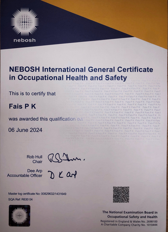 Jubail, Job Seekers, Aramco Approved Wpr/Nebosh Certified