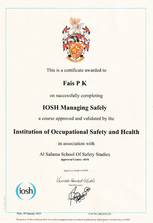 Jubail, Job Seekers, Aramco Approved Wpr/Nebosh Certified