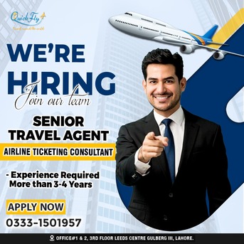 Lahore, Jobs, Travel Agent