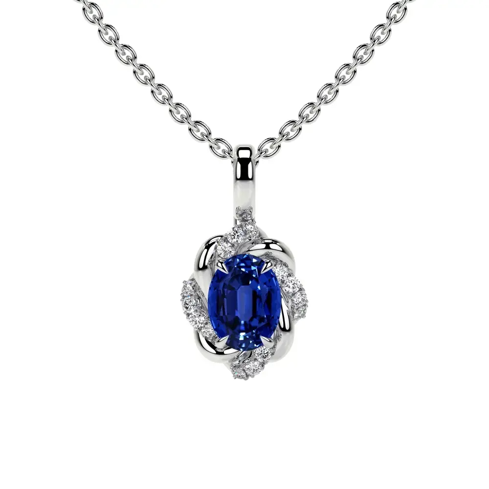 New York, Jewelry, USD 2387,  Royal Glow Sapphire Necklace Design