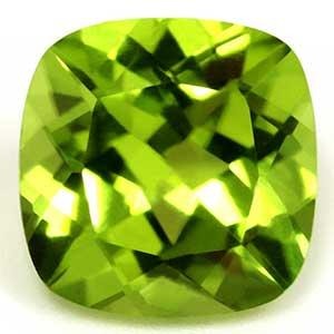 New York, Jewelry, USD 1710,  Premium 3.30 Cts Peridot Gemstone Cushion | AAA Quality