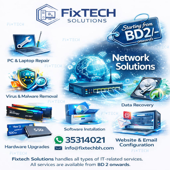 Manama, Computer, Software Installation & IT Support ( All Over Bahrain)