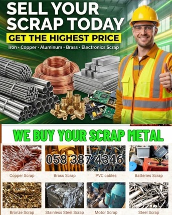 Riyadh, Items Wanted, We Are Buying All Types Metal Scraps Iron Steel Scrap Copper Cable Wire Used Batteries A.c