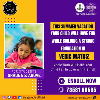 Chennai, Education, Vedic Maths Course For Students Teachers - Saya Roots
