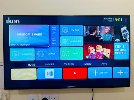 East Riffa, Electronics, BHD 43,  IKON Smart Android Google Framless LED Tv 43 Inch With Remote And Wall Stand