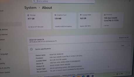 Jeddah, Computers, SAR 1450,  Laptop HP ProBook Core I5 12th Gen. 16/512gb Original Win