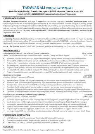 Riyadh, Job Seekers, General Ledger & Financial Reporting Accountant | VAT & ZATCA Compliance