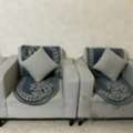 SAR 600,  Selling A 7 Seater Off White/ Pale Grey Sofa Set.
