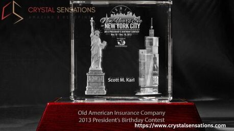 New York, Business, Elegant Custom Crystal Trophy For Every Occasion