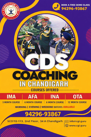 Chandigarh Tricity, Education, Best CDS Coaching In Chandigarh &ndash; Join The Leaders In Defence Exam Preparation!