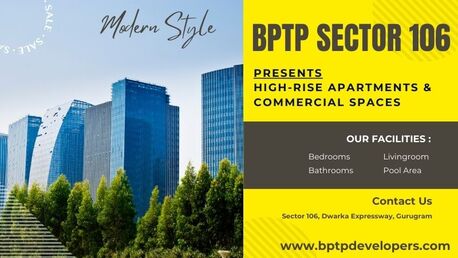 Gurgaon, Real Estate For Sale, Studio,  BPTP Sector 106 &ndash; Luxury Apartments & Commercial Space Hub