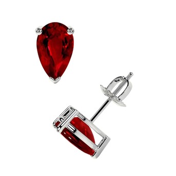 New York, Jewelry, USD 2956,  Shop 1.00cttw Pear-Shaped Ruby Stud Earrings For Women At GemsNY