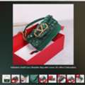 USD 399,  Replica Valentino Handbags &ndash; Small Loco Shoulder Bag With Green 3D-Effect Embroidery