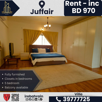 Juffair, Villas, BHD 970,  Fully Furnished Luxurious Compound Villa For Rent &ndash; Juffair