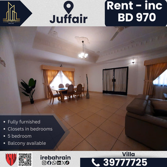Juffair, Villas, BHD 970,  Fully Furnished Luxurious Compound Villa For Rent &ndash; Juffair