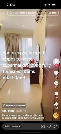 Hoora, Apartments/Houses, BHD 110/month,  1 BR,  Fully Furnished Room For Rent In Hoora