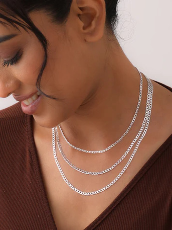 Mumbai, Jewelry, Buy Pure Silver Chain And Silver Necklace Collection