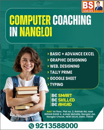 Mumbai, Lessons Offered, Upgrade Your Skills With Trusted Computer Coaching In Nangloi | BS Computer Center