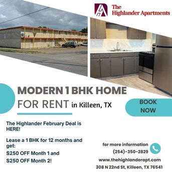 New York, Real Estate, Cozy 1 BHK House Near Downtown Killeen, TX