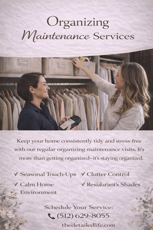 Austin, Relocation, Organizing Maintenance Services | The Detailed Life