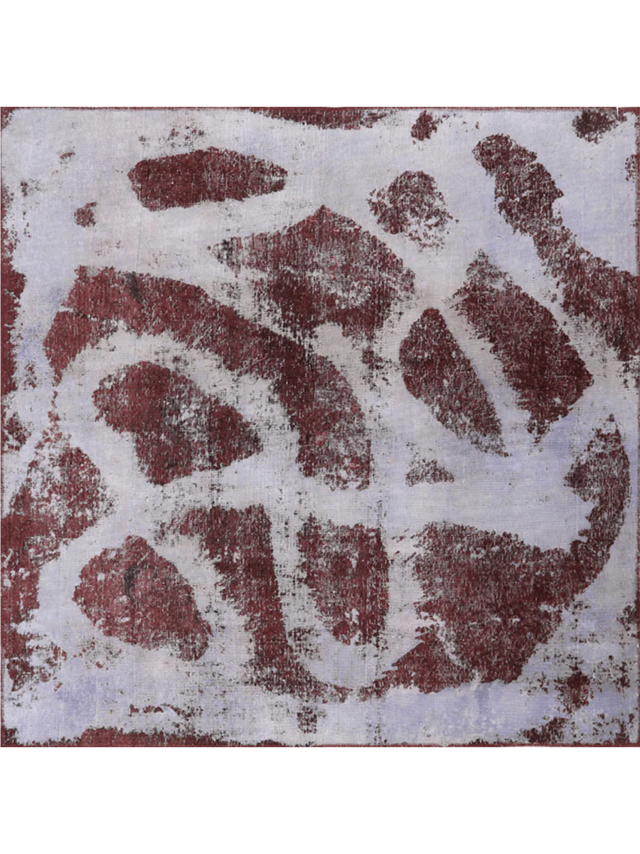 New York, Furniture, USD 430,  6x6 Vintage Distressed Overdyed Persian Area Rug - 109693