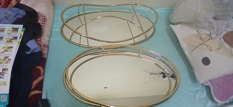 Dammam, Health & Beauty Items, SAR 35,  Gold Frame Mirror Tray