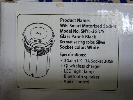 Umm Al Hamam, Electronics, SAR 100,  Au Plug Three-Position High Level WiFi Smart Motorized Kitchen Bluetooth Socket With USB-C