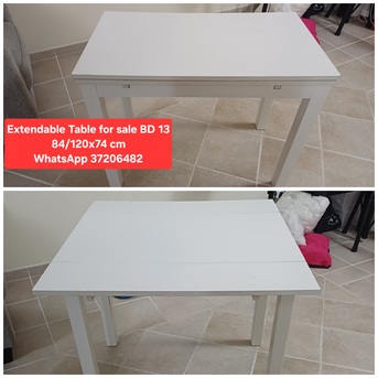 Manama, Furniture, BHD 13,  ✅️Extendable Table For Sale In Good Condition With Delivery