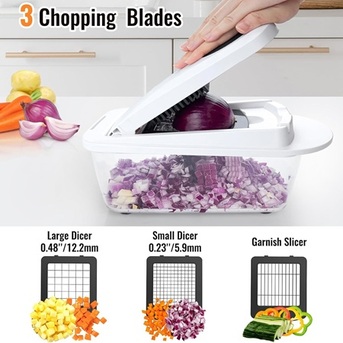 Sydney, Appliances, AUD 24,  8 Blade All-in-1 Vegetable Chopper Mandoline Slicer With Container, Food Chopper, Onion Ch