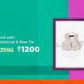 INR 1,  Shirt With Waistcoat & Bow Tie @ Rs 1200 Worth Rs 2999