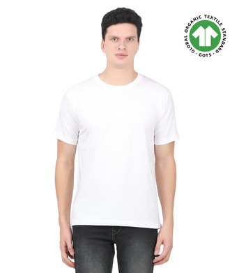 Bangalore, Wholesale Products, Premium 100% Organic Cotton Round Neck T-Shirt