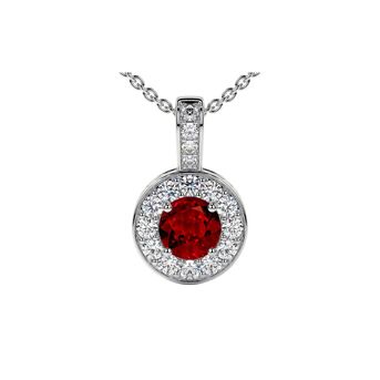 New York, Jewelry, USD 3940,  Buy Elegant Ruby Necklace In 14K White Gold